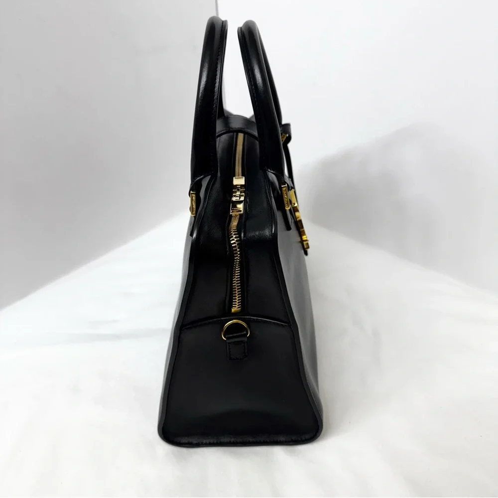 YSL Baby Cabas Black Leather Bag